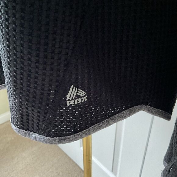 RBX Womens Black Waffle Knit Long Sleeve Mock Neck Top - Picture 4 of 6